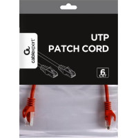 Gembird PATCH CABLE CAT6 UTP 0.25M/RED PP6U-0.25M/R GEMBIRD