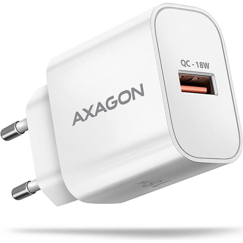 Axagon MOBILE CHARGER WALL USB 18W/1PORT WHITE ACU-QC18W AXAGON