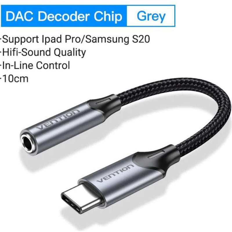 Vention ADAPTER USB-C TO AUDIO 3.5MM/0.1M BGMHA VENTION