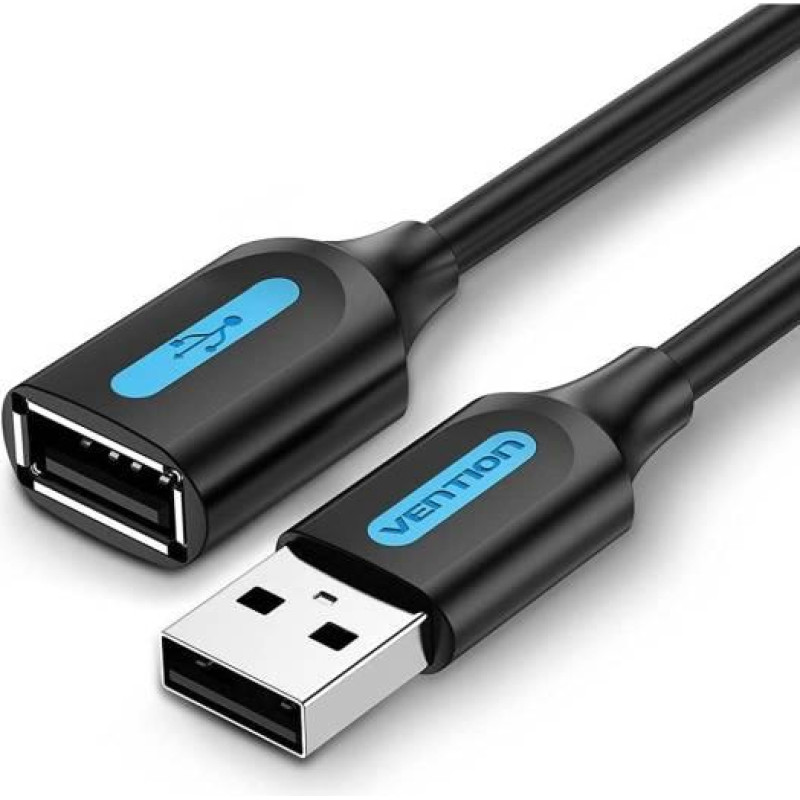 Vention CABLE USB2.0 MALE TO FEMALE/1.5M BLACK CBIBG VENTION