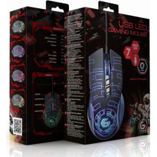 Gembird MOUSE USB OPTICAL GAMING/BLACK MUSG-RGB-01 GEMBIRD