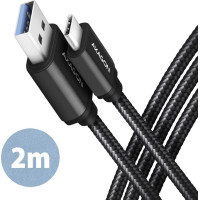 Axagon CABLE USB-C TO USB3.2 2M/BLACK BUCM3-AM20AB AXAGON