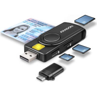 Axagon CARD READER USB-C+USB2.0 4SLOT/SMARTCARD CRE-SMP2A AXAGON