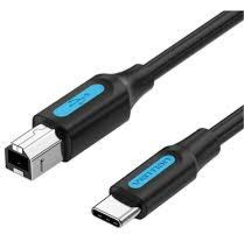 Vention CABLE USB-C TO USB 2.0B/2M BLACK CQUBH VENTION