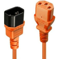 Lindy CABLE POWER IEC EXTENSION 2M/ORANGE 30475 LINDY