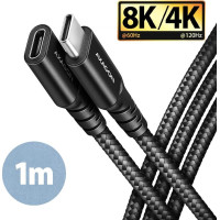 Axagon CABLE USB-C EXTENSION 1M/BLACK BUCM32-CF10AB AXAGON
