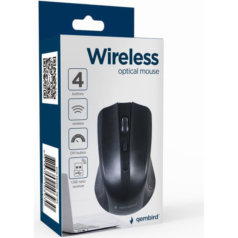 Gembird MOUSE USB OPTICAL WRL/BLACK MUSW-4B-04 GEMBIRD