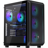 Endorfy Case|ENDORFY|Arx 500 ARGB|MidiTower|Case product features Transparent panel|Not included|ATX|MicroATX|MiniITX|Colour Black|EY2A011