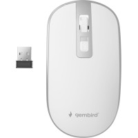 Gembird MOUSE USB OPTICAL WRL WHITE/SILVER MUSW-4B-06-WS GEMBIRD