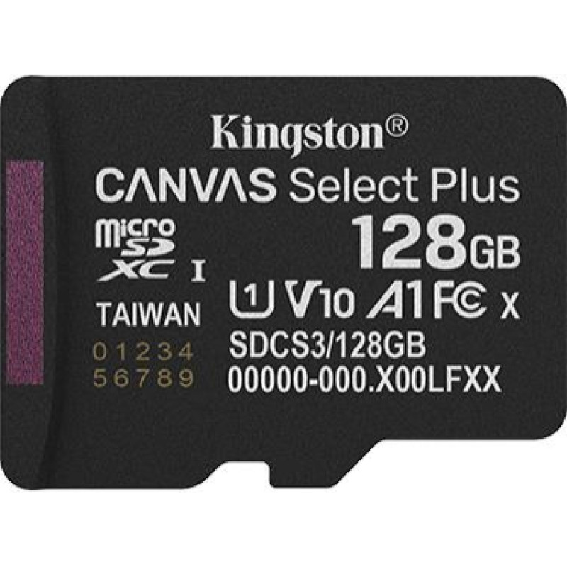 Kingston MEMORY MICRO SDXC 128GB UHS-I/SDCS3/128GBSP KINGSTON
