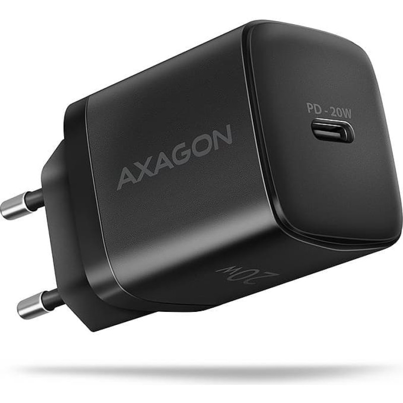 Axagon MOBILE CHARGER WALL USB-C 20W/1PORT BLACK ACU-PD20 AXAGON