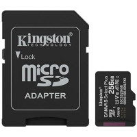 Kingston MEMORY MICRO SDXC 256GB UHS-I/W/ADAPTER SDCS3/256GB KINGSTON