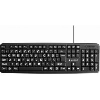 Gembird KEYBOARD STANDART USB ENG BIG/LETT. BLACK KB-US-103 GEMBIRD