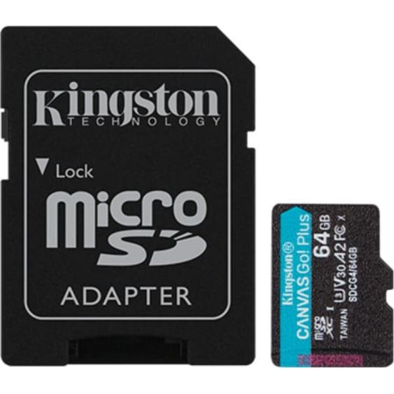 Kingston MEMORY MICRO SDXC 64GB UHS-I/W/ADAPTER SDCG4/64GB KINGSTON