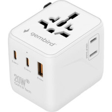Gembird POWER ADAPTER TRAVEL 20W/WHITE TPA-1A2C20-01-W GEMBIRD