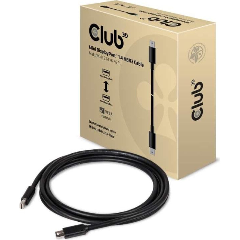 Club3D CABLE MINI DP TO MINI DP 2M/M/M CAC-1164 CLUB3D