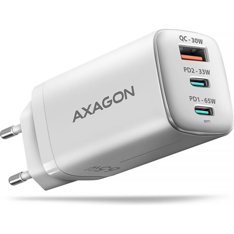 Axagon MOBILE CHARGER WALL USB 65W/GAN 3PORT ACU-DPQ65W AXAGON