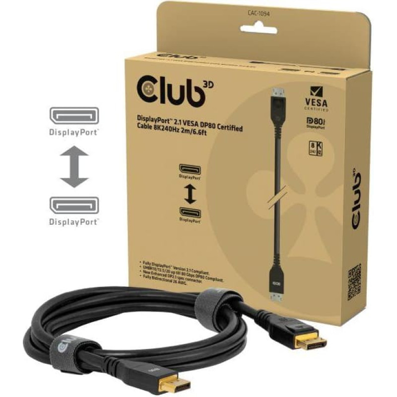 Club3D CABLE DP TO DP 2M/CAC-1094 CLUB3D