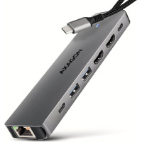 Axagon I/O HUB USB-C 7IN1 DUAL 4K/0.15M HMC-7HX2 AXAGON