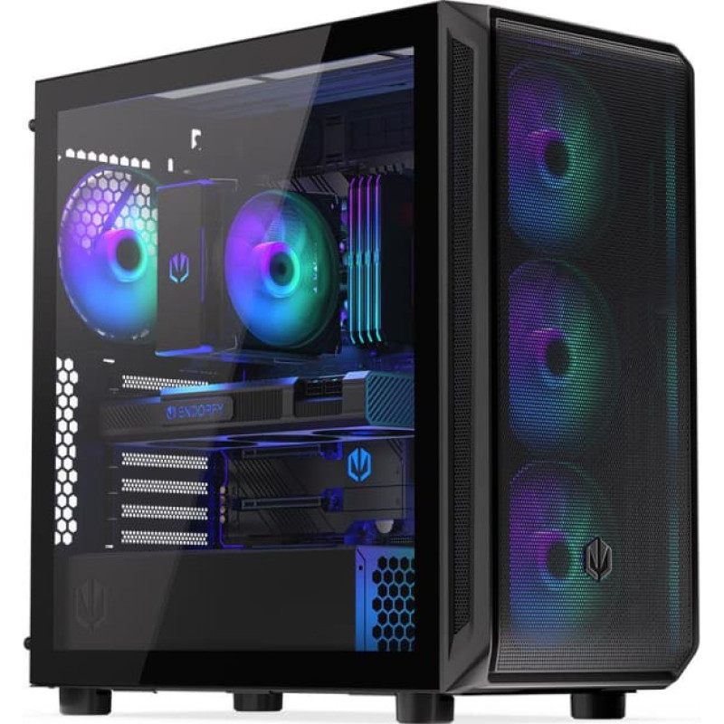 Endorfy Case|ENDORFY|Arx 700 ARGB|MidiTower|Case product features Transparent panel|Not included|ATX|MicroATX|MiniITX|Colour Black|EY2A013