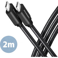 Axagon CABLE USB-C TO USB-C 2M 60W/BLACK BUCM3-CM20AB AXAGON