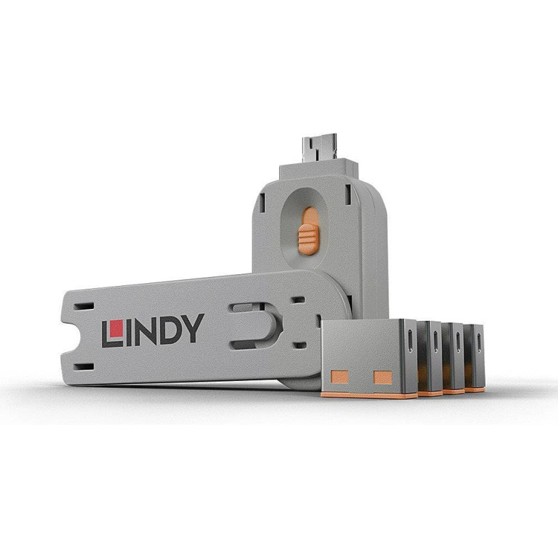 Lindy USB PORT BLOCKER 4PACK/ORANGE 40453 LINDY