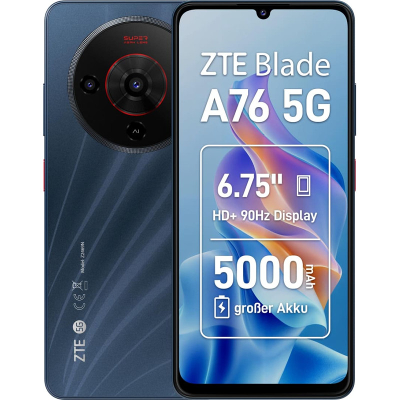 ZTE MOBILE PHONE BLADE A76 5G/4/128GB BLACK ZTE