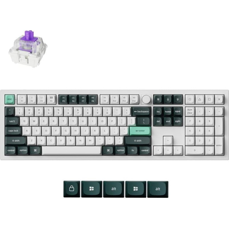 Keychron KEYBOARD WRL Q6 HE RGB/SHELL WHITE Q6H-P1 KEYCHRON