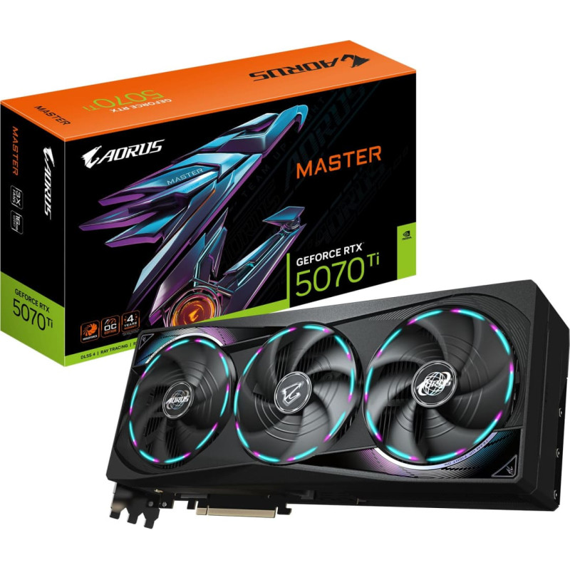 Gigabyte Graphics Card|GIGABYTE|NVIDIA GeForce RTX 5070 Ti|16 GB|GDDR7|256 bit|PCIE 5.0 16x|GPU 2670 MHz|Dual Slot Fansink|1xHDMI|3xDisplayPort|GV-N507TAORUSM-16GD