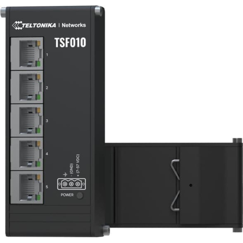 Teltonika Switch|TELTONIKA|Switch type Unmanaged|Form factor DIN rail|5xRJ-45 ports|RJ-45 Ports Type Fast Ethernet (10/100)|5xFast Ethernet (copper) ports quantity|TSF010000000