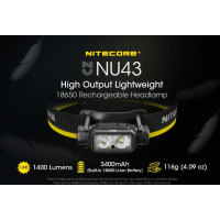 Nitecore HEADLAMP NU SERIES 1400 LUMENS/NU43 NITECORE