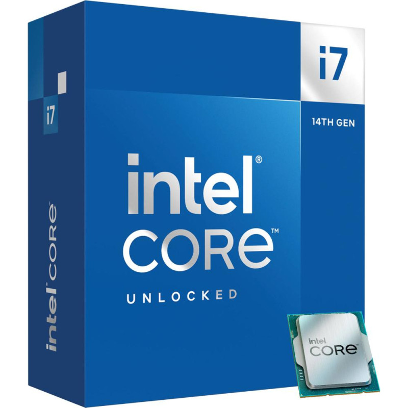 Intel CPU|INTEL|Desktop|Core i7|i7-14700K|Raptor Lake|3400 MHz|Cores 20|33MB|Socket LGA1700|125 Watts|GPU UHD 770|BOX|BX8071514700KSRN3X