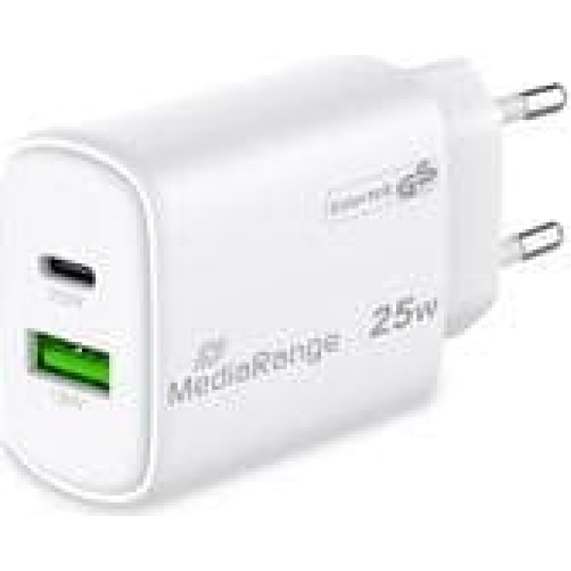 Mediarange POWER ADAPTER USB/USB-C 25W/FAST MRMA112-2 MEDIARANGE
