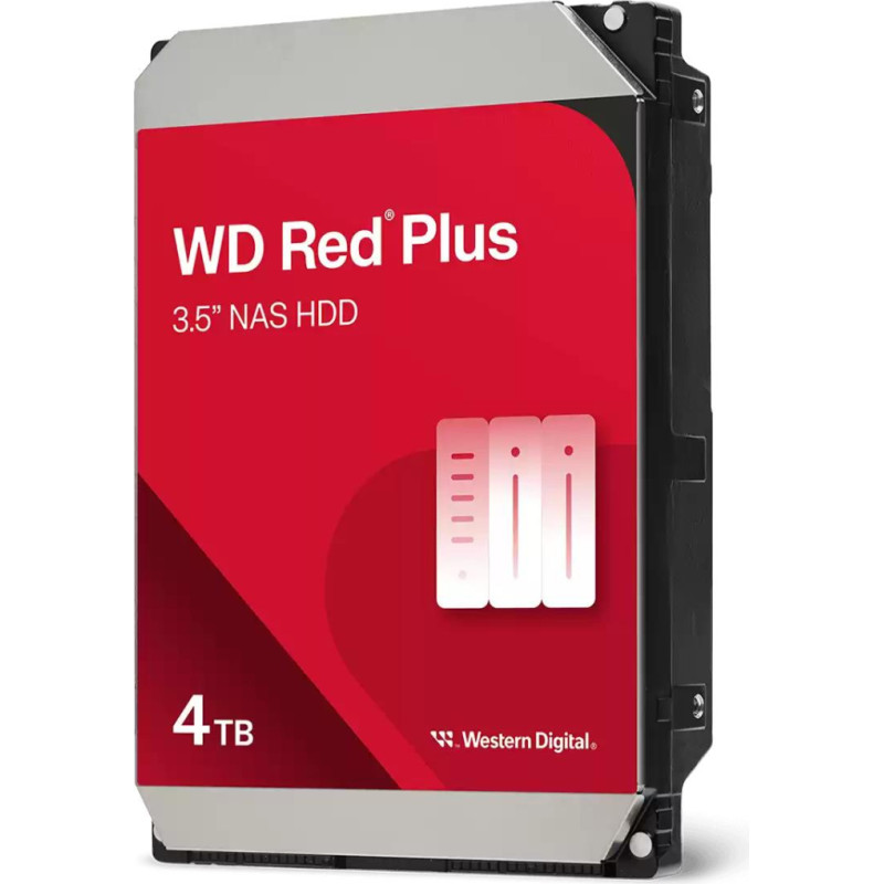 Western Digital HDD|WESTERN DIGITAL|Red Plus|4TB|128 MB|5400 rpm|3,5"|WD40EFZZ