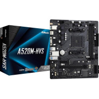 Asrock Mainboard|ASROCK|AMD A520|SAM4|Micro-ATX|Memory DDR4|Memory slots 2|1xPCI-Express 3.0 1x|1xPCI-Express 3.0 16x|1xM.2|1x15pin D-sub|1xHDMI|2xAudio-In|1xAudio-Out|2xUSB 2.0|4xUSB 3.2|1xPS/2|1xRJ45|A520M-HVS