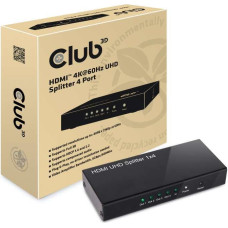 Club3D I/O VIDEO SPLITTER HDMI 4PORT/4K60HZ 2.0 UHD CSV-1380 CLUB3D