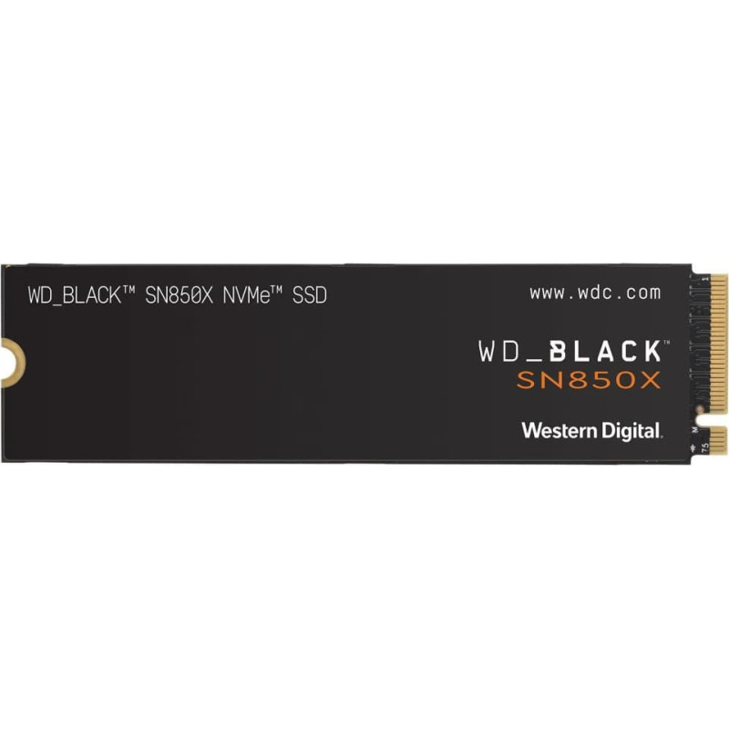 Western Digital SSD|WESTERN DIGITAL|Black SN850X|1TB|M.2|PCIE|NVMe|Write speed 6300 MBytes/sec|Read speed 7300 MBytes/sec|2.38mm|TBW 600 TB|WDS100T2X0E