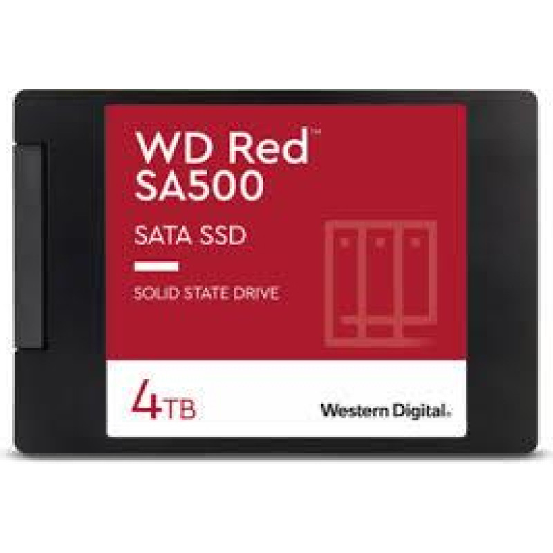 Western Digital SSD|WESTERN DIGITAL|Red SA500|4TB|SATA 3.0|Write speed 520 MBytes/sec|Read speed 560 MBytes/sec|2,5"|TBW 500 TB|MTBF 1750000 hours|WDS400T2R0A