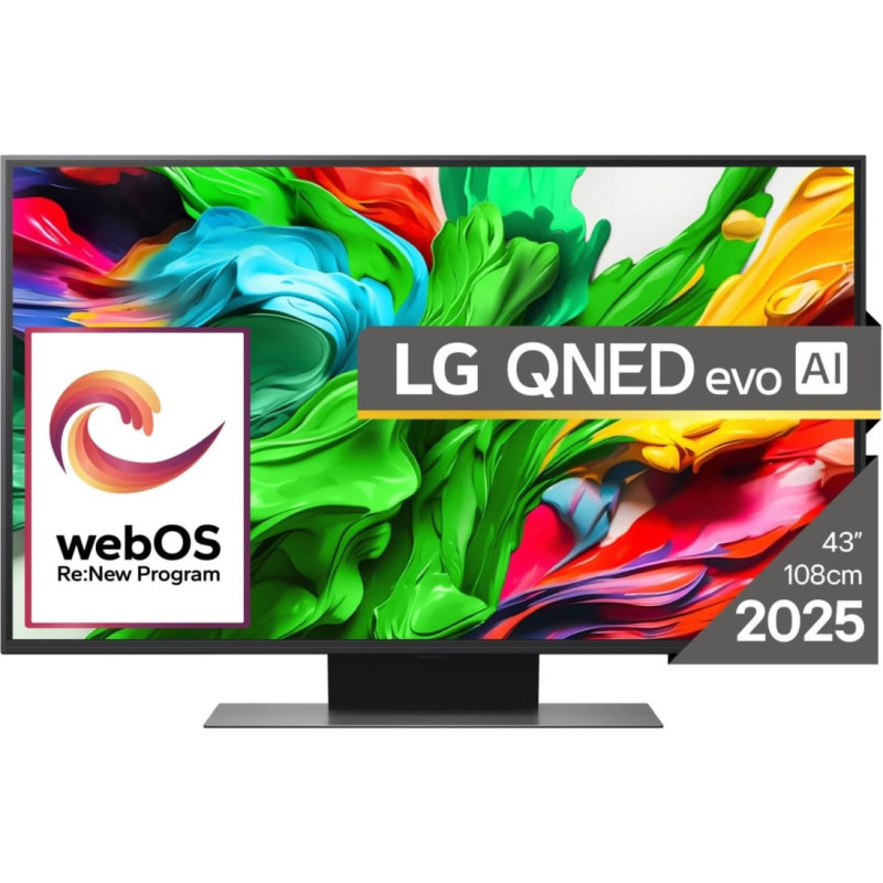 LG TV Set|LG|43"|4K/Smart|3840x2160|Wireless LAN|Bluetooth|webOS|Black|43QNED86A3C