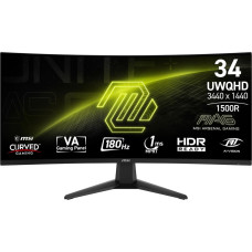 MSI LCD Monitor|MSI|MAG 346CQ|34"|Gaming/Curved|Panel VA|3440x1440|16:9|180 Hz|1 ms|MAG346CQ