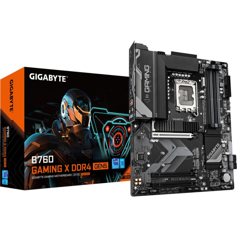 Gigabyte Mainboard|GIGABYTE|Intel B760|LGA 1700|ATX|RAM DDR4-SDRAM|4xSlots|3xNumber of M.2 (M) slots|B760GAMINGXD4GEN5
