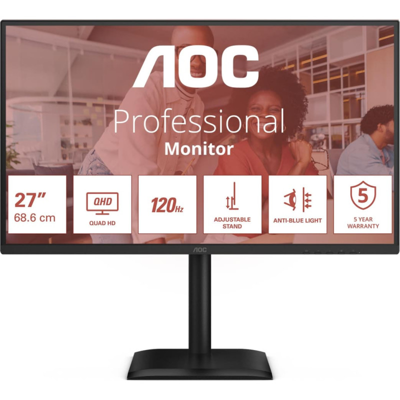 AOC LCD Monitor|AOC|27 "|2560 x 1440 pixels|Quad HD|Native aspect ratio 16:9|LED|Flat|Q27E4CV