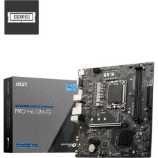 MSI Mainboard|MSI|Intel H610|LGA 1700|micro ATX|RAM DDR5-SDRAM|2xSlots|1xPCI Express x1 slots|1xPCI Express x16 slots|1xNumber of M.2 (M) slots|PROH610M-G