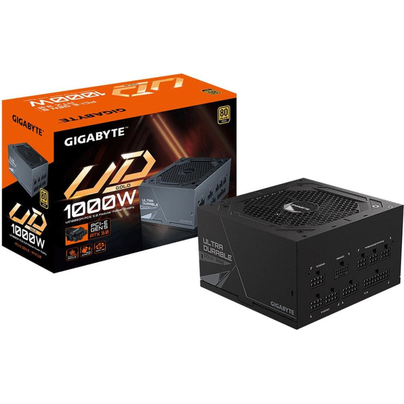 Gigabyte Power Supply|GIGABYTE|GP-UD1000GM|ATX 3.1|1000 Watts|Efficiency 80 PLUS GOLD|PFC Active|GP-UD1000GMPG5V2