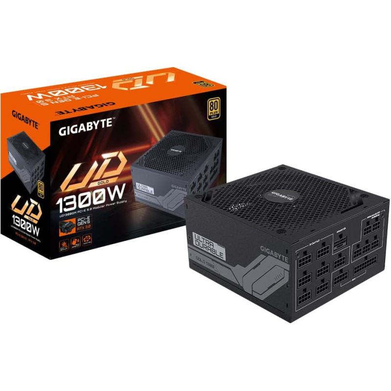 Gigabyte Power Supply|GIGABYTE|UD1300GM PG5|1300 Watts|Efficiency 80 PLUS GOLD|PFC Active|MTBF 100000 hours|GP-UD1300GMPG5