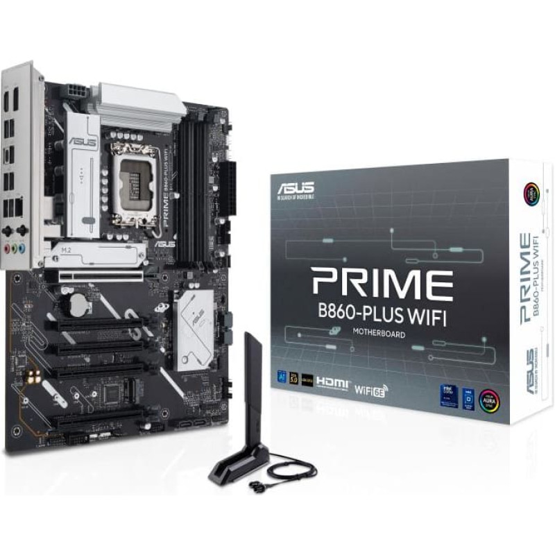 Asus Mainboard|ASUS|Intel B860 Express|LGA1851|Micro-ATX|Memory DDR5|Memory slots 4|4xPCI-Express 4.0 16x|1xPCI-Express 5.0 16x|2xM.2|1xHDMI|1xDisplayPort|1xAudio-In|1xAudio-Out|1xMicrophone|4xUSB 2.0|3xUSB 3.2|1xUSB-C|PRIMEB860-PLUSWIFI