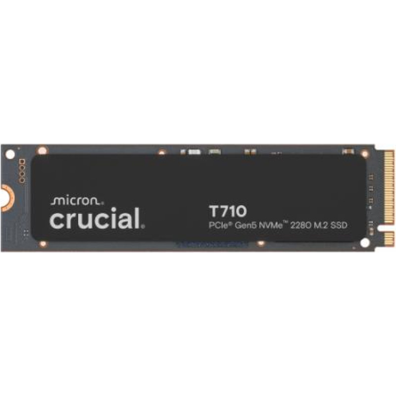 Crucial SSD|CRUCIAL|T710|4TB|M.2|PCIe Gen5|NVMe|Write speed 13800 MBytes/sec|Read speed 14900 MBytes/sec|TBW 2400 TB|CT4000T710SSD5