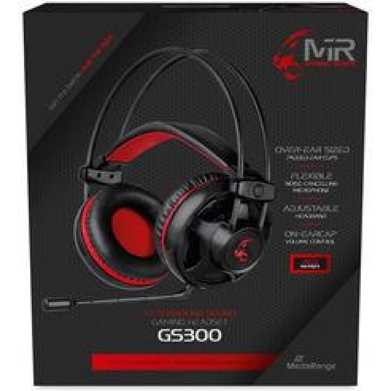 Mediarange HEADSET GAMING GS300/BLACK/RED MRGS300 MEDIARANGE