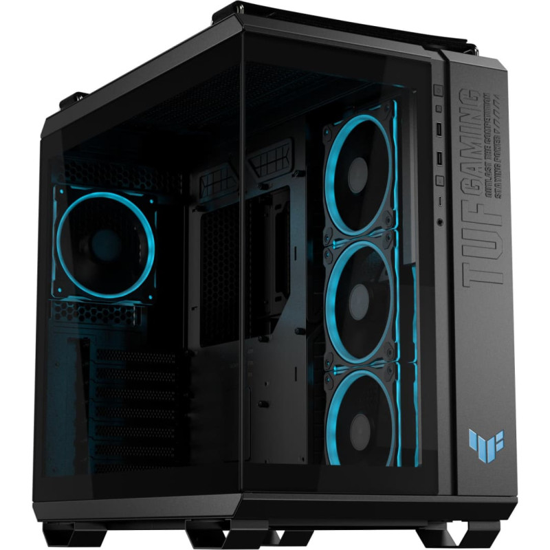 Asus Case|ASUS|TUF Gaming GT502 Horizon|MidiTower|Case product features Transparent panel|Not included|ATX|MicroATX|MiniITX|Colour Black|TUFGAMINGGT502HORIZON