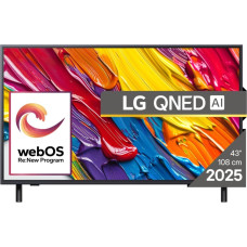 LG TV Set|LG|43"|4K/Smart|3840x2160|Wireless LAN|Bluetooth|webOS|Black|43QNED82A3B